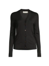 Tory Burch Women's Simone Wool-blend Cardigan In Black