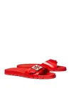 Tory Burch Glossy Buckle Slide Sandals