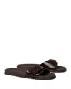 Tory Burch Women's Slip On Buckled Slide Sandals In Brown