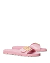 Tory Burch Buckle Slide In Pink