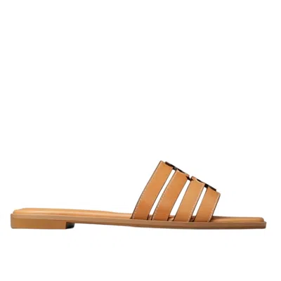 Tory Burch Women's Slippers  - Ines Cage Slide - Camel In Brown