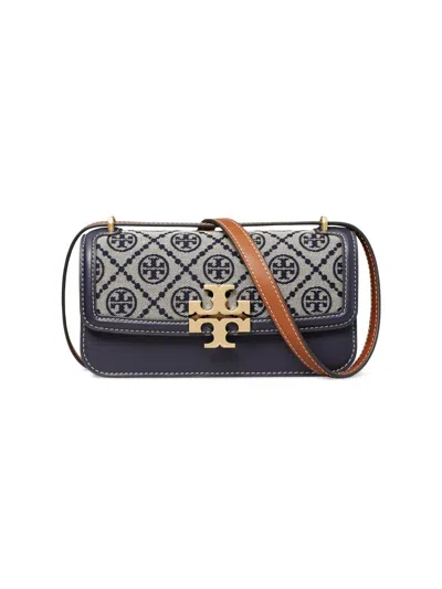 Tory Burch Women's Small Eleanor T Monogram Shoulder Bag In Blue