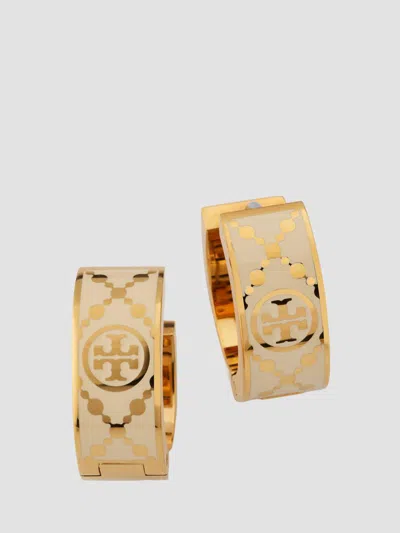 Tory Burch Women's Small Icon T Monogram Hoop Earrings In Gold