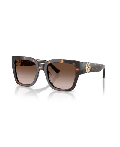 Tory Burch Women's Square Sunglasses, Ty7228u In Brown