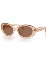 Tory Burch Women's Standard Sunglasses, Ty7214u In Transparent Light Brown