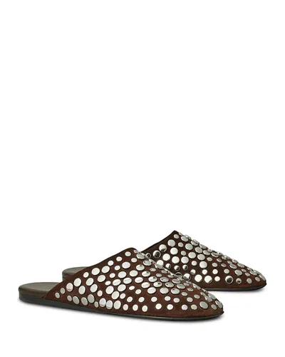 Tory Burch Women's Studded Mule Flats In Brown