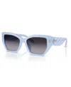 Tory Burch Geometric Sunglasses, 53mm In Milky Light Blue Gradient