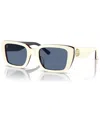 Tory Burch Woman Sunglass Ty7190u In Ivory Red Blue Trilayer