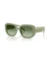 Tory Burch 54mm Irregular Sunglasses In Yellow