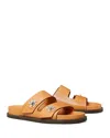 Tory Burch Round Toe Leather Dual Strap Sandals