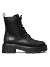 Tory Burch Amphibian Boots With Chunky Sole And Pull Tab In Black