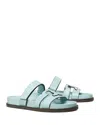 Tory Burch 'ines' Blue Sandals With Patch Logo On The Front In Sky