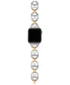 Tory Burch Women's The Double T Link Two-tone Stainless Steel Bracelet For Apple Watch 38-46mm In Multicolor