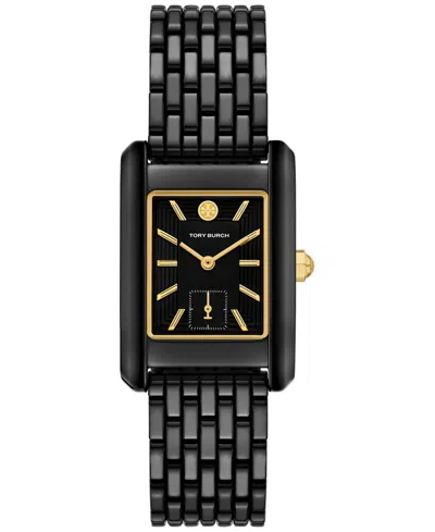 TORY BURCH WOMEN'S THE ELEANOR BLACK CERAMIC BRACELET WATCH 31MM
