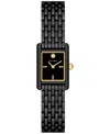 Tory Burch Women's The Eleanor Black-tone Stainless Steel Bracelet Watch 28mm In Black