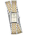 Tory Burch Mini Eleanor Double Wrap Watch In White