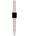 Tory Burch Women's The Kira Pink Silicone & Stainless Steel Bracelet For Apple Watch 38mm-46mm In Multi