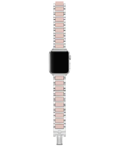 Tory Burch Women's The Kira Pink Silicone & Stainless Steel Bracelet For Apple Watch 38mm-46mm In Multi