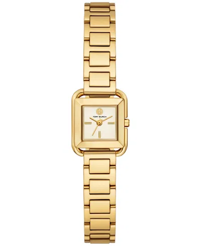 Tory Burch Women's The Kira Square Gold-tone Stainless Steel Bracelet Watch 18mm