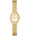 Tory Burch Women's The Oval Gold-tone Stainless Steel Bracelet Watch 22mm In No Color