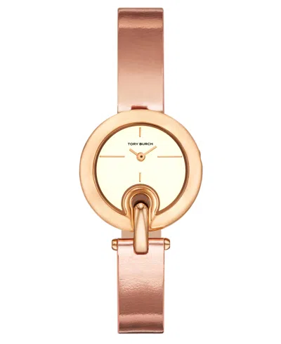 Tory Burch Women's The Pierced Small Quartz Two-hand Rose Gold Leather, 30mm