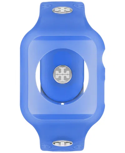 Tory Burch Women's The T Monogram Blue Silicone Strap For Apple Watch 41mm
