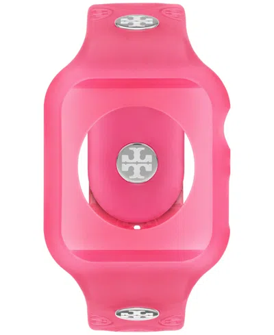 Tory Burch Women's The T Monogram Red Silicone Strap For Apple Watch 41mm