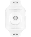 Tory Burch Women's The T Monogram White Silicone Strap For Apple Watch 41mm In White