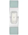 Tory Burch Women's The T Watch Blue Leather Strap Watch 18mm In No Color