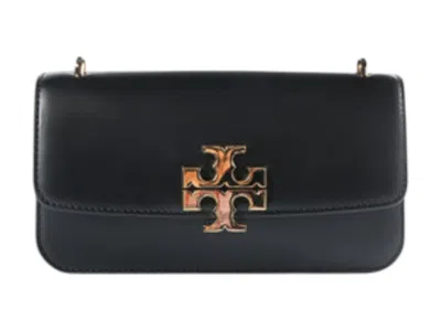 Pre-owned Tory Burch Women's  Eleanor E/w Small Convertible Shoulder Bag In Black