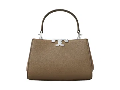 Pre-owned Tory Burch Women's  Eleanor Pebbled Mini Satchel In Wild Mushroom