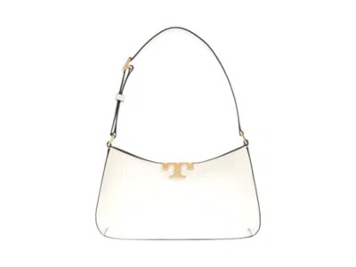 Pre-owned Tory Burch Women's  Eleanor Slim Shoulder Bag In Warm White