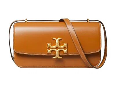 Pre-owned Tory Burch Women's  Eleanor Small E/w Convertible Shoulder Bag In Whiskey