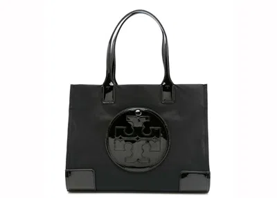 Pre-owned Tory Burch Women's  Ella Patent Small Tote In Black