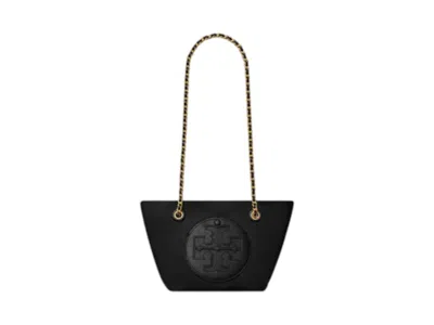 Pre-owned Tory Burch Women's  Ella Small Chain Crossbody Bag In Black