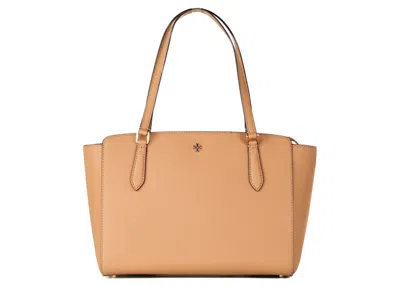 Pre-owned Tory Burch Women's  Emerson Top Zip Tote Bag Small In Cardamom