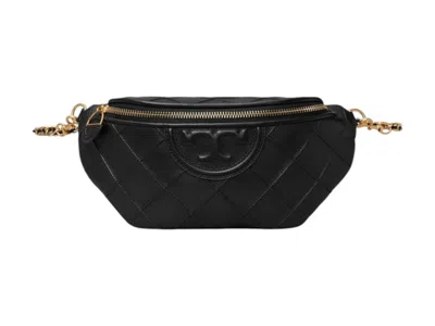 Pre-owned Tory Burch Women's  Fleming Convertible Belt Bag In Black
