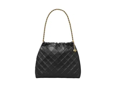 Pre-owned Tory Burch Women's  Fleming Hobo Bag In Black