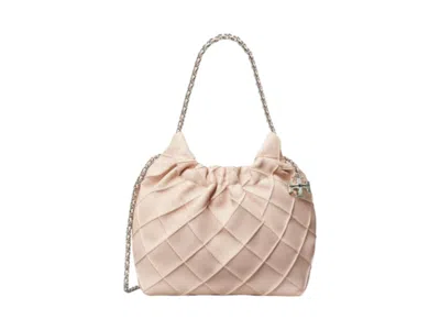 Pre-owned Tory Burch Women's  Fleming Mini Hobo Bag In Soft Pink