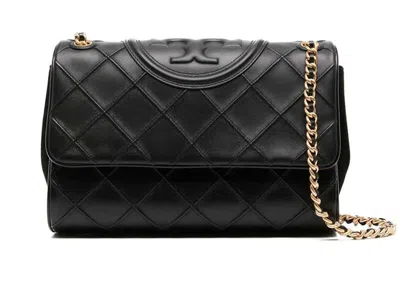 Pre-owned Tory Burch Women's  Fleming Soft Convertible Shoulder Bag In Black