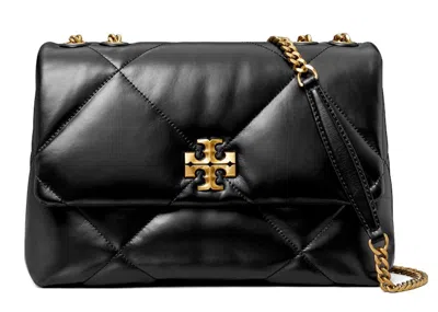Pre-owned Tory Burch Women's  Kira Diamond Quilt Convertible Shoulder Bag In Black