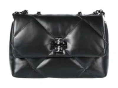 Pre-owned Tory Burch Women's  Kira Diamond Quilt Powder Coated Small Convertible Shoulder Bag In Black
