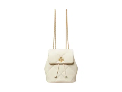 Pre-owned Tory Burch Women's  Kira Diamond Quilt Small Backpack In Warm White
