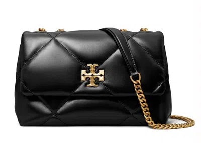 Pre-owned Tory Burch Women's  Kira Diamond Quilt Small Convertible Shoulder Bag In Black