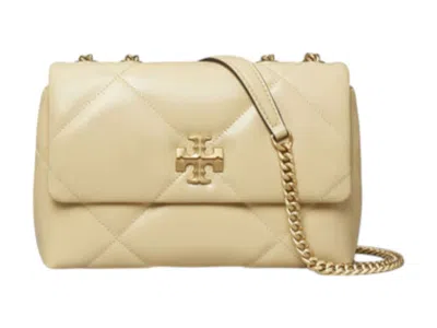 Pre-owned Tory Burch Women's  Kira Diamond Quilt Small Convertible Shoulder Bag In Vanilla Soft Serve