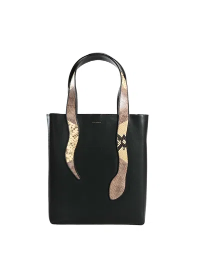 Pre-owned Tory Burch Women's  Logo Bag In Black