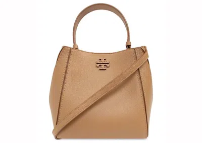 Pre-owned Tory Burch Women's  Mcgraw Small Bucket Bag In Tiramisu
