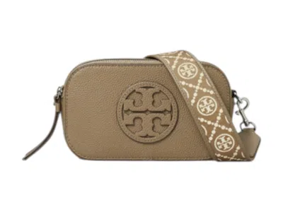 Pre-owned Tory Burch Women's  Miller Mini Crossbody Bag In Wild Mushroom In Brown