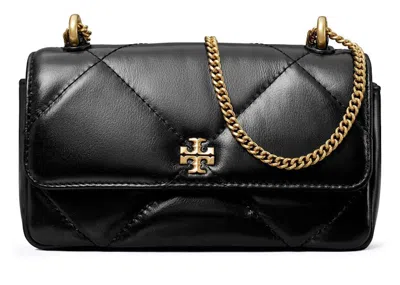 Pre-owned Tory Burch Women's  Mini Kira Diamond Quilt Flap Bag In Black