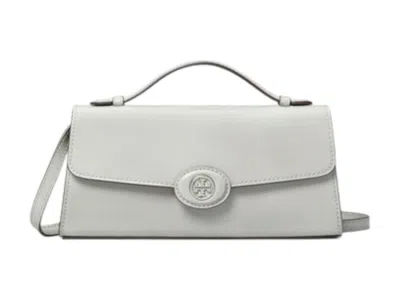 Pre-owned Tory Burch Women's  Mini Robinson Spazzolato Crossbody In Stone